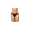 String sexy noir en dentelle avec chaînes 